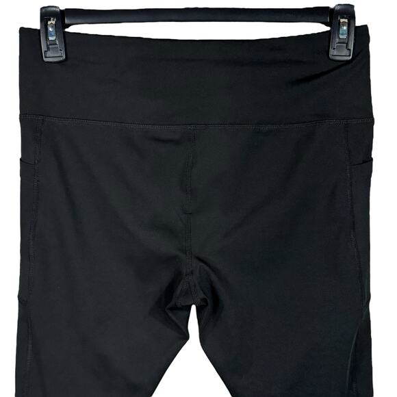 Avia Large (12-14) Core Leggings Stretch Side Pockets Hi-Rise Drawstring Black - Picture 4 of 8